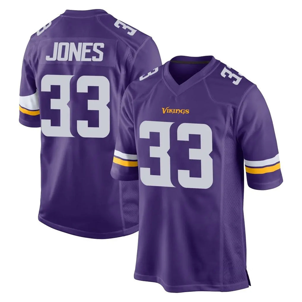 M.Vikings #33 Aaron Jones Sr. Player Purple Home Game Odoa Stitched Jerseys