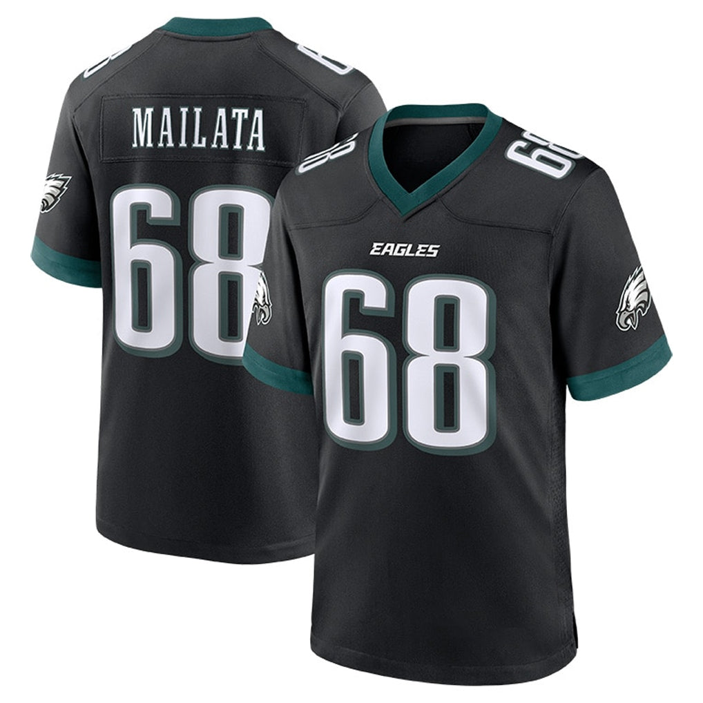 P.Eagles #68 Jordan Mailata Player Black Game Home Odoa Stitched Jerseys