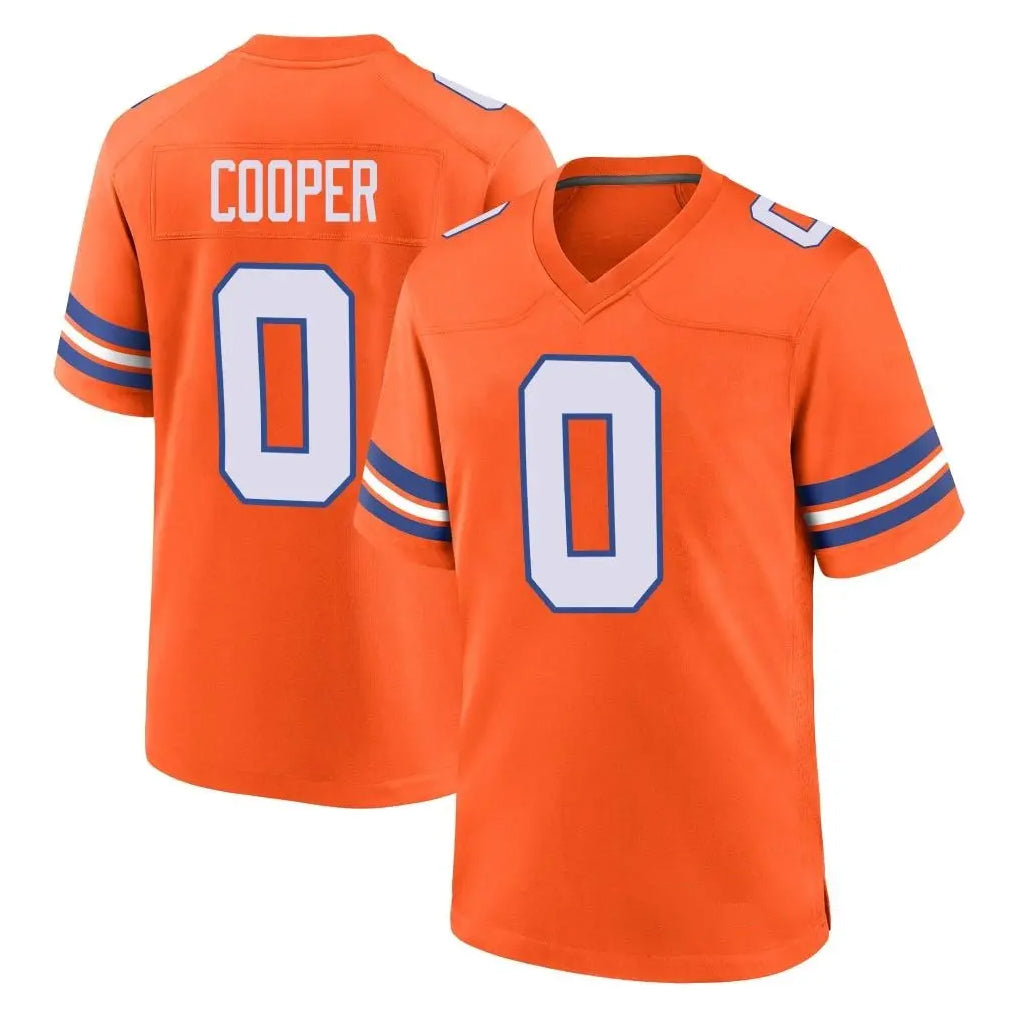 D.Broncos #0 Jonathon Cooper Player Orange Alternate Collection Throwback Game Odoa Stitched Jerseys