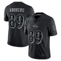 B.Ravens #89 Mark Andrews Player Black RFLCTV Limited Odoa Stitched Jerseys