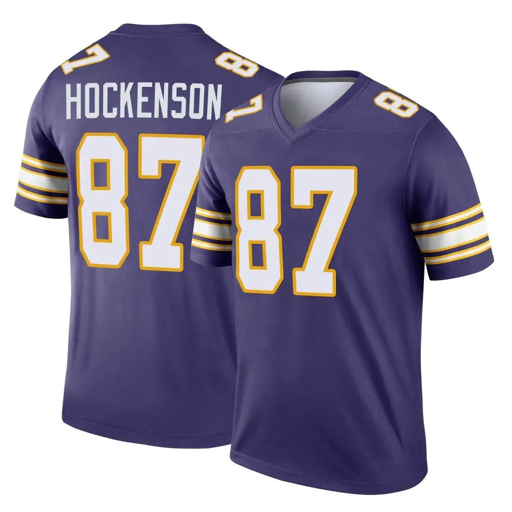 M.Vikings #87 T.J. Hockenson Player Purple Limited Classic Home Game Odoa Stitched Jerseys