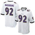 B.Ravens #92 Nnamdi Madubuike Player White Alternate Home Game Odoa Stitched Jerseys