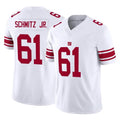 NY.Giants #61 John Michael Schmitz Jr. Player White Limited Vapor F.U.S.E. Home Game Odoa Stitched Jerseys