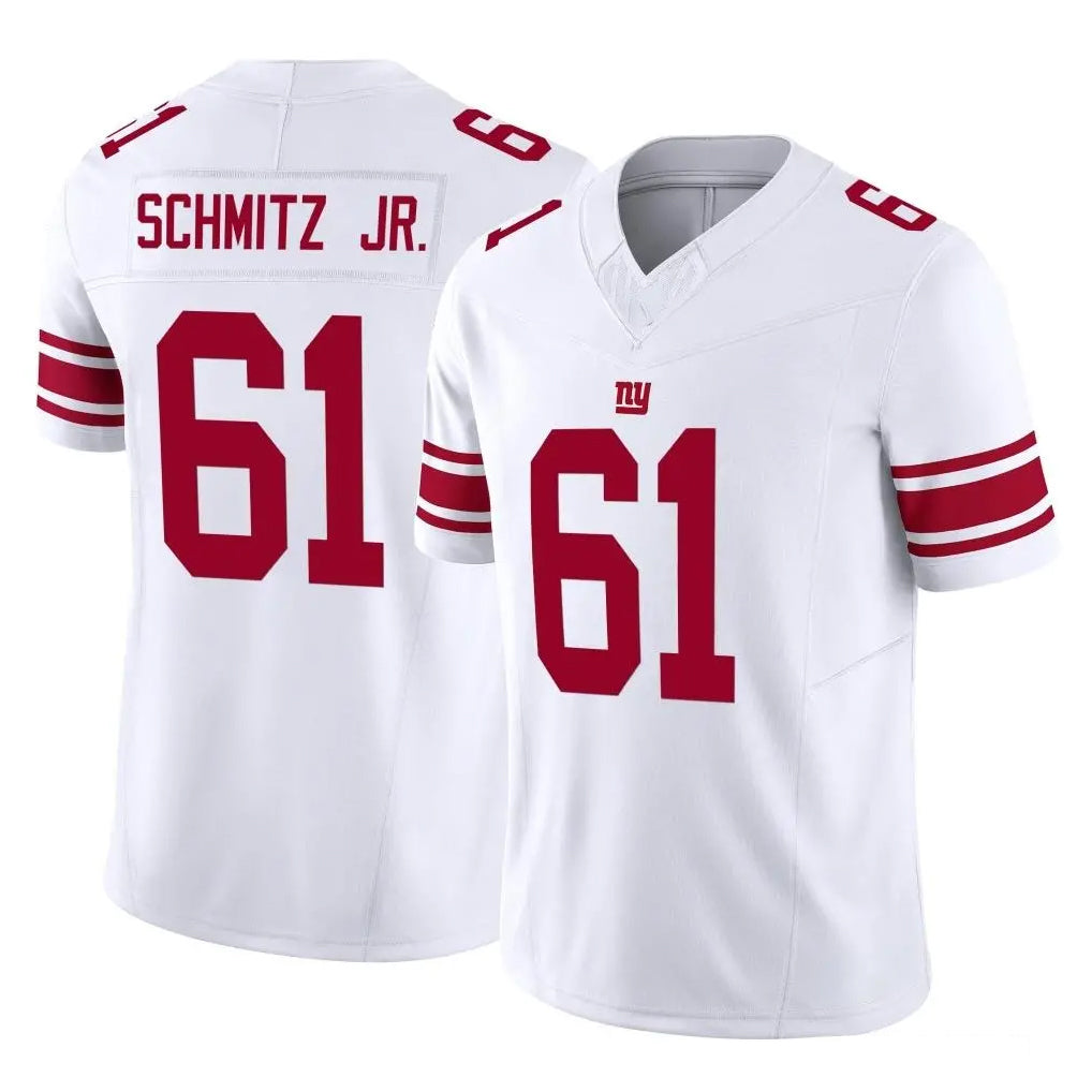 NY.Giants #61 John Michael Schmitz Jr. Player White Limited Vapor F.U.S.E. Home Game Odoa Stitched Jerseys