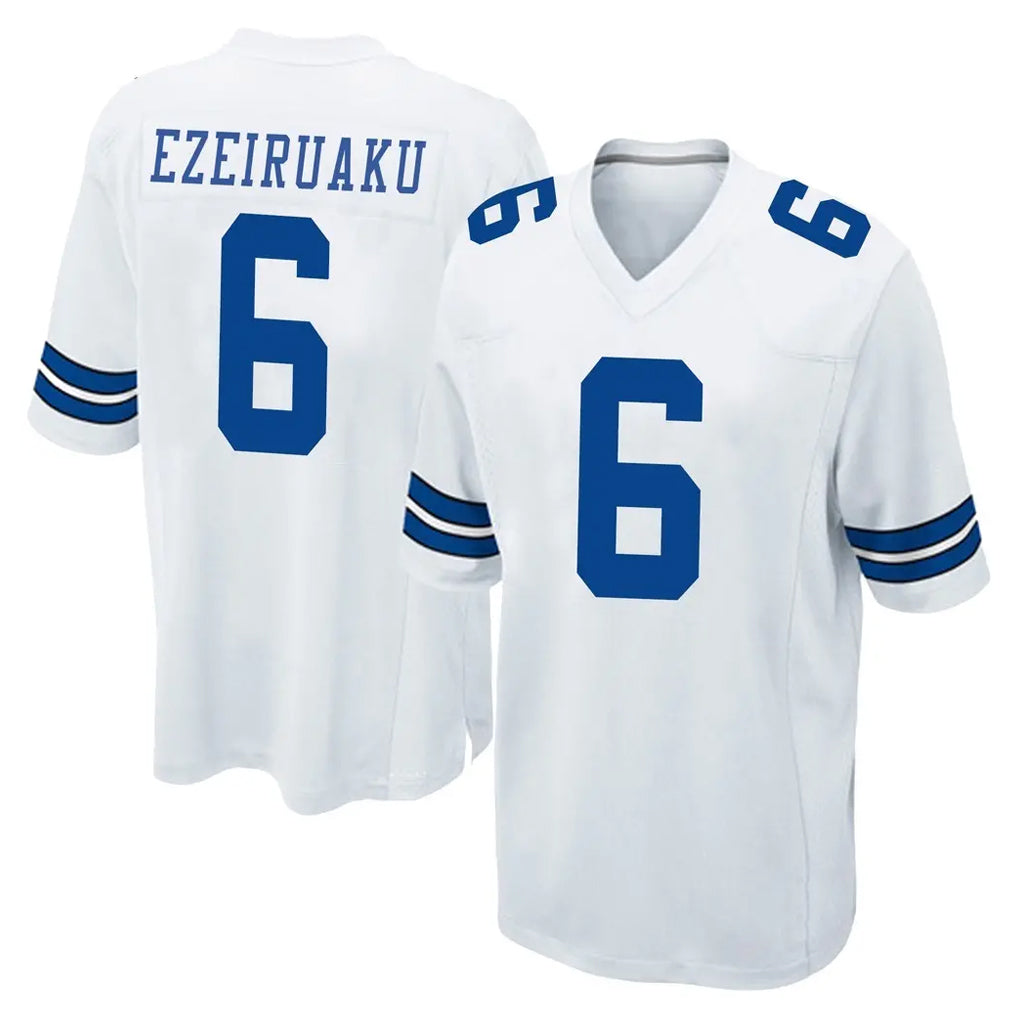D.Cowboys #6 Donovan Ezeiruaku Player White Home Game Odoa Stitched Jerseys