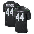 NY.Jets #44 Jamien Sherwood Player Stealth Black Home Game Odoa Stitched Jerseys