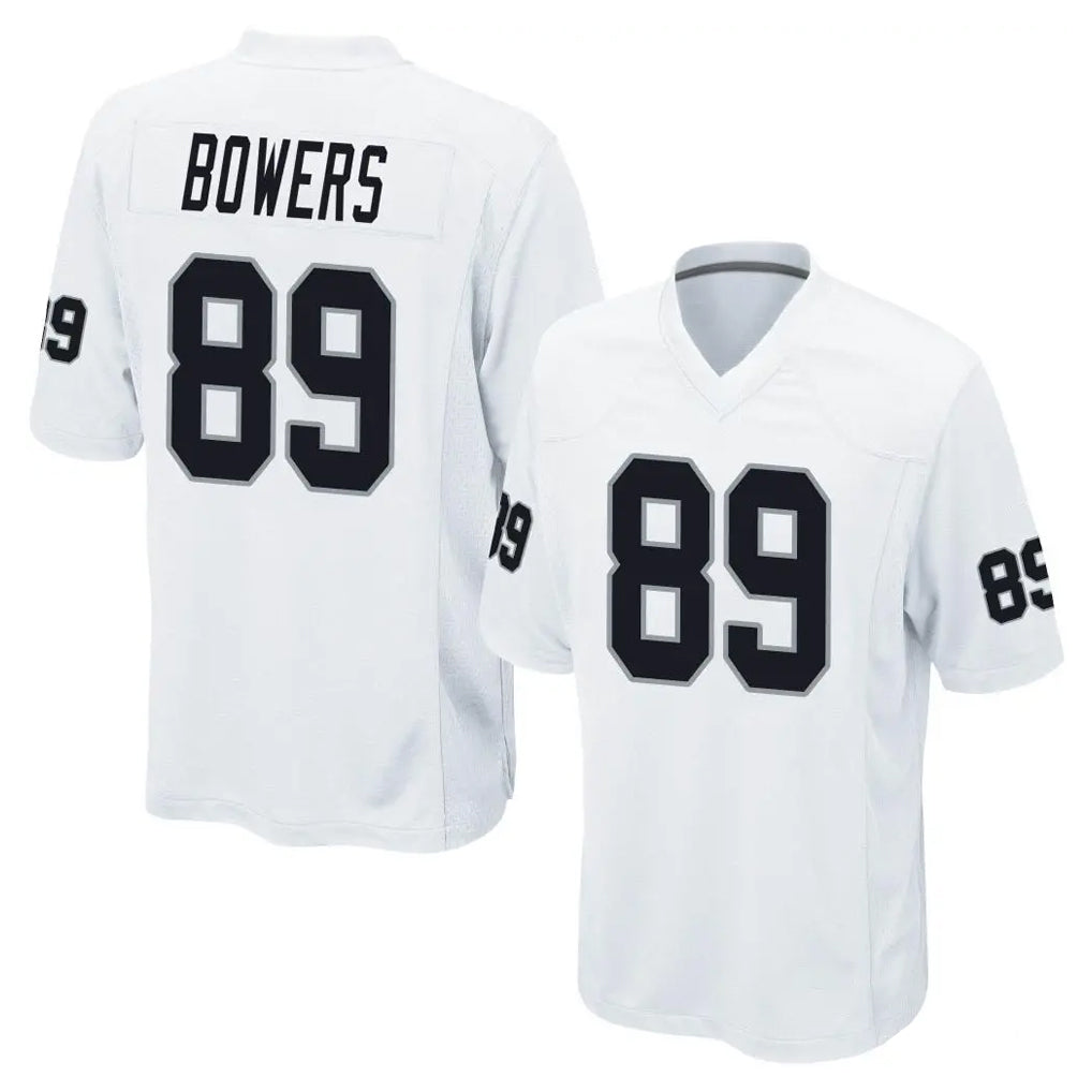 LV.Raiders #89 Brock Bowers Player White Home Game Odoa Stitched Jerseys