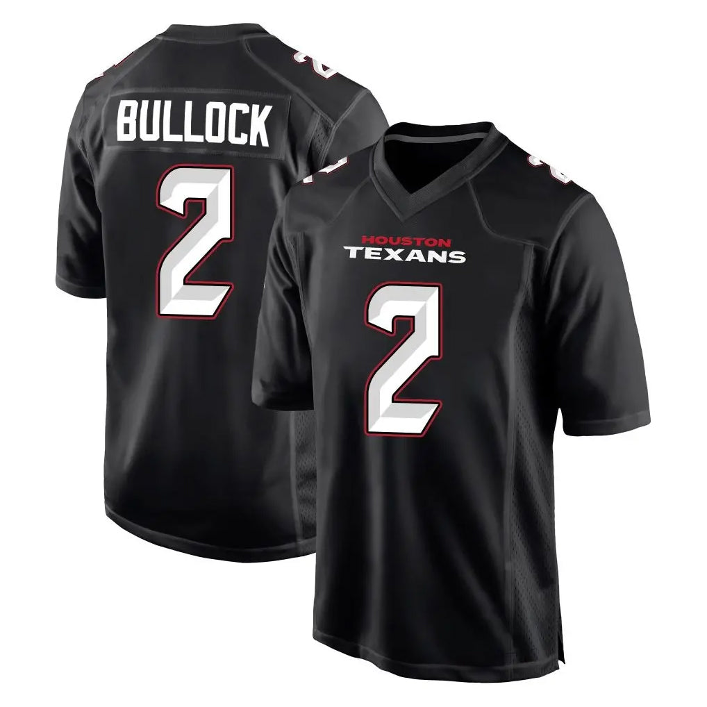 H.Texans #2 Calen Bullock Player Carbon Black Fashion Home Game Odoa Stitched Jerseys