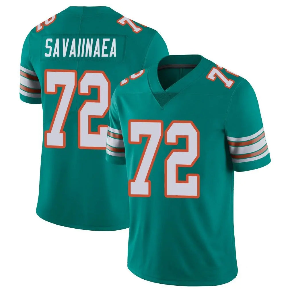 M.Dolphins #72 Jonah Savaiinaea Player Aqua Limited Alternate Vapor Untouchable Home Game Odoa Stitched Jerseys