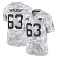 C.Panthers #63 Rasheed Walker Player Arctic Camo Salute to Service Limited Game Odoa Stitched Jerseys