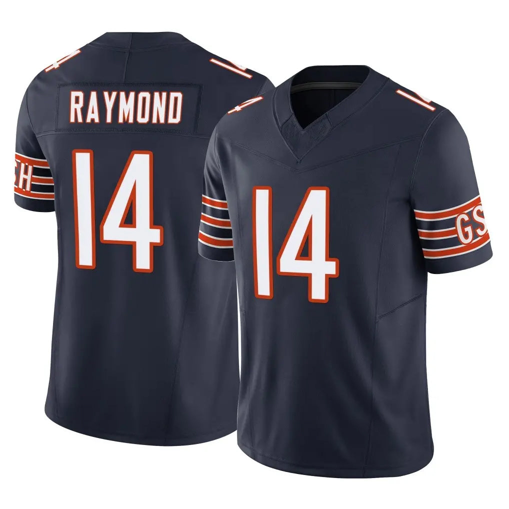 C.Bears #14 Kalif Raymond Player Navy Vapor F.U.S.E. Limited Home Game Odoa Stitched Jerseys
