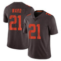 C.Browns #21 Denzel Ward Player Browns Color Rush Limited Home Game Odoa Stitched Jerseys