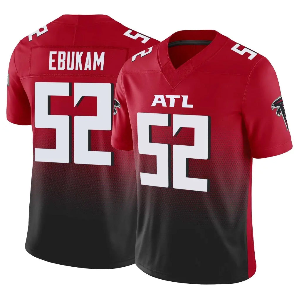 A.Falcons #52 Samson Ebukam Player Red Vapor F.U.S.E. Limited Home Game Odoa Stitched Jerseys