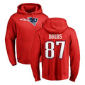 NE.Patriots #87 Romeo Doubs Player Red LOGO Pullover Hoodies Home Game Odoa Stitched Jerseys