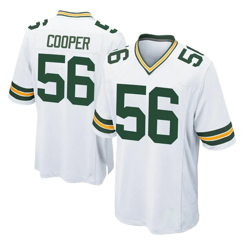 GB.Packers #56 Edgerrin Cooper Player White Home Game Odoa Stitched Jerseys