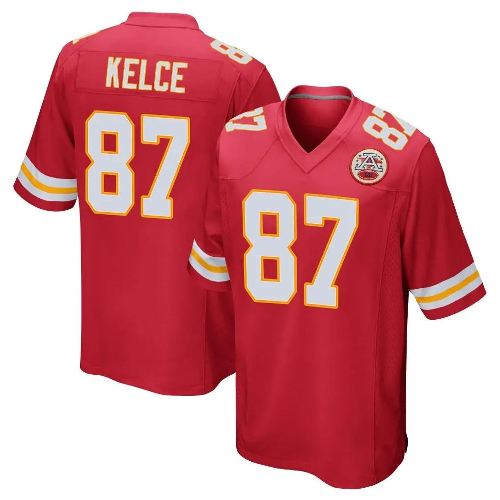 KC.Chiefs #87 Travis Kelce Player Red Home Game Odoa Stitched Jerseys