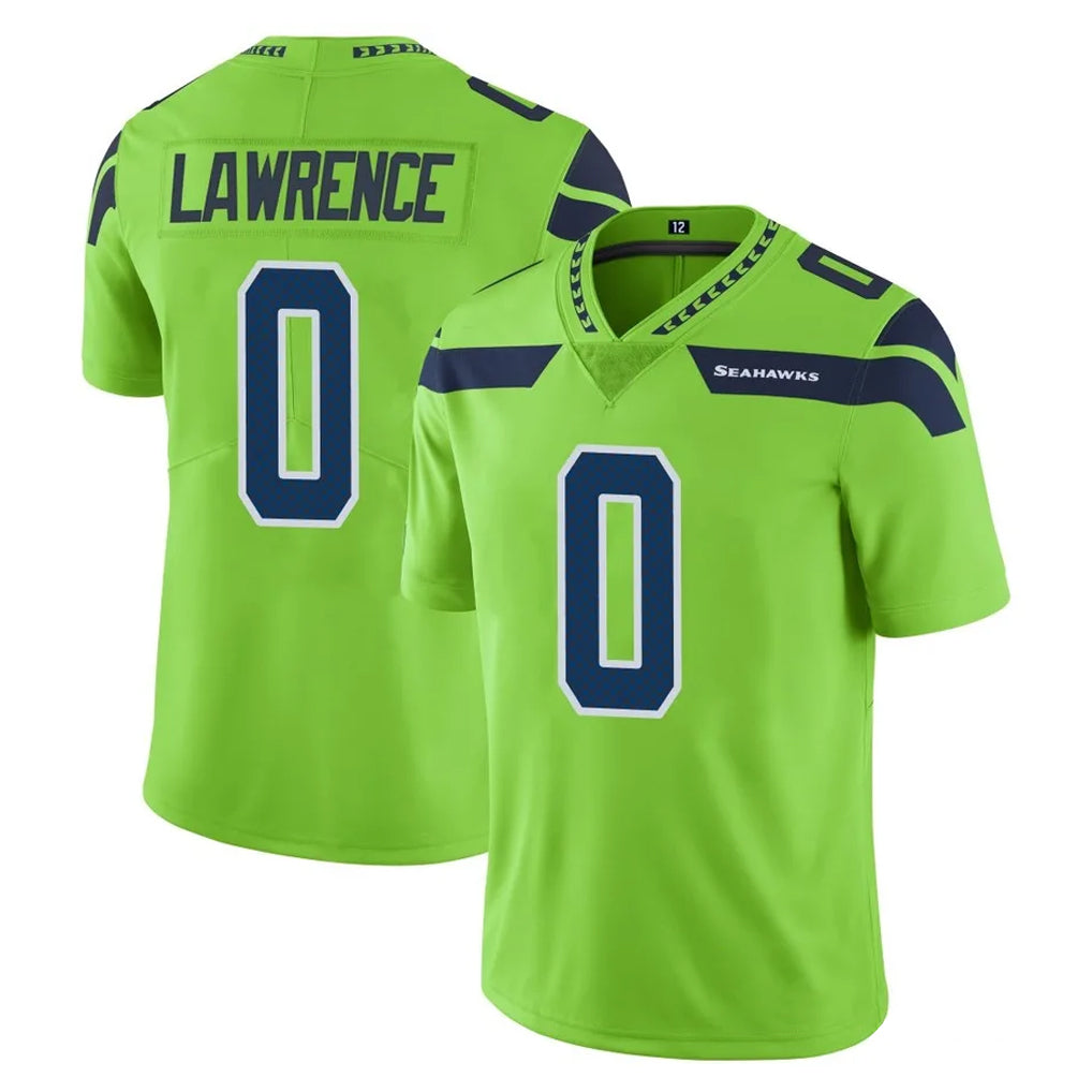 S.Seahawks #0 DeMarcus Lawrence Player Green Limited Color Rush Home Game Odoa Stitched Jerseys