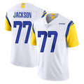 LA.Rams #77 Alaric Jackson Player White Limited Vapor Untouchable Home Game Odoa Stitched Jerseys