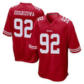 SF.49ers #92 Osa Odighizuwa Player Red Home Game Odoa Stitched Jerseys