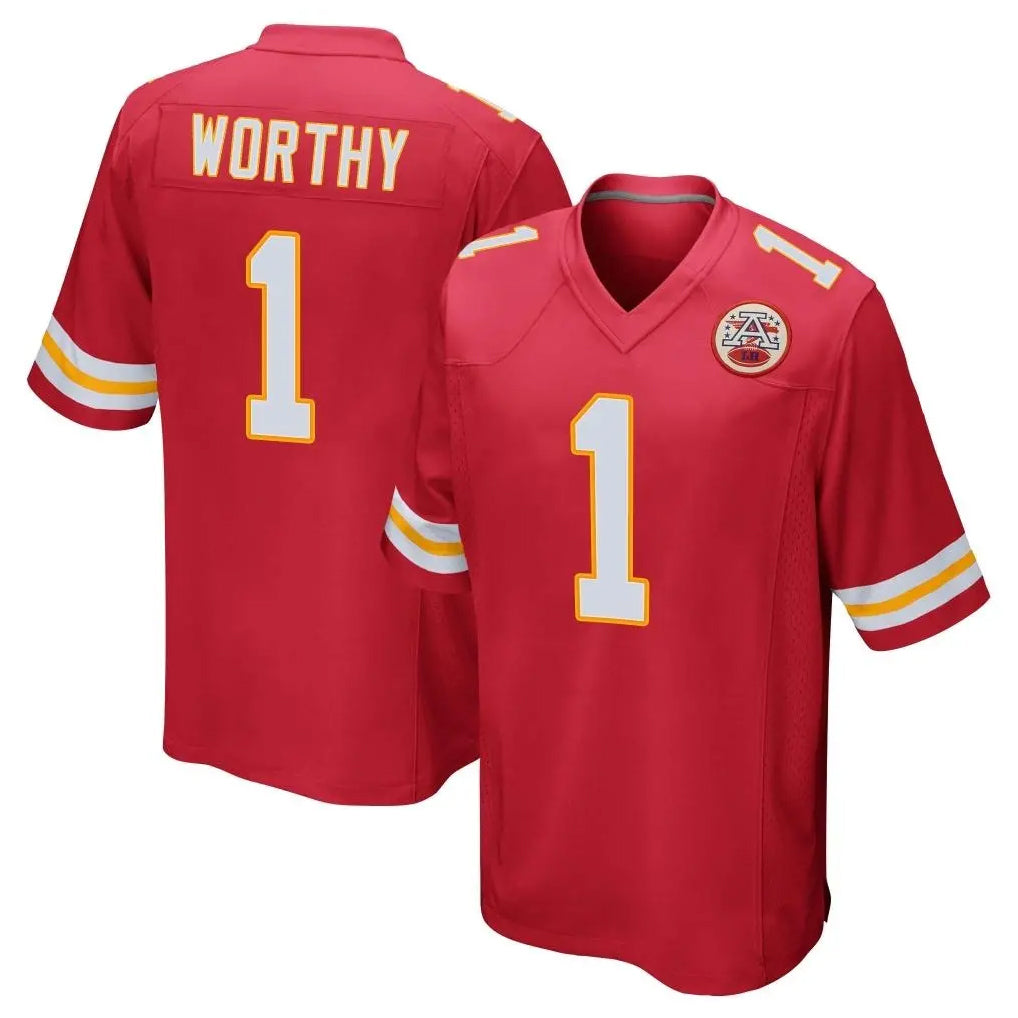 KC.Chiefs #1 Xavier Worthy Player Red Home Game Odoa Stitched Jerseys