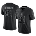 C.Browns #91 Alex Wright Player Black Reflective Home Game Odoa Stitched Jerseys