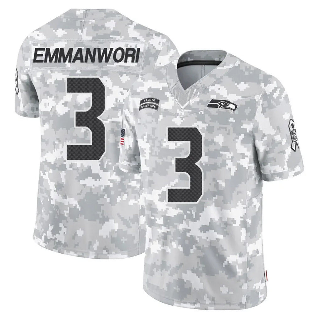 S.Seahawks #3 Nick Emmanwori Player Arctic Camo Limited Salute To Service Home Game Odoa Stitched Jerseys