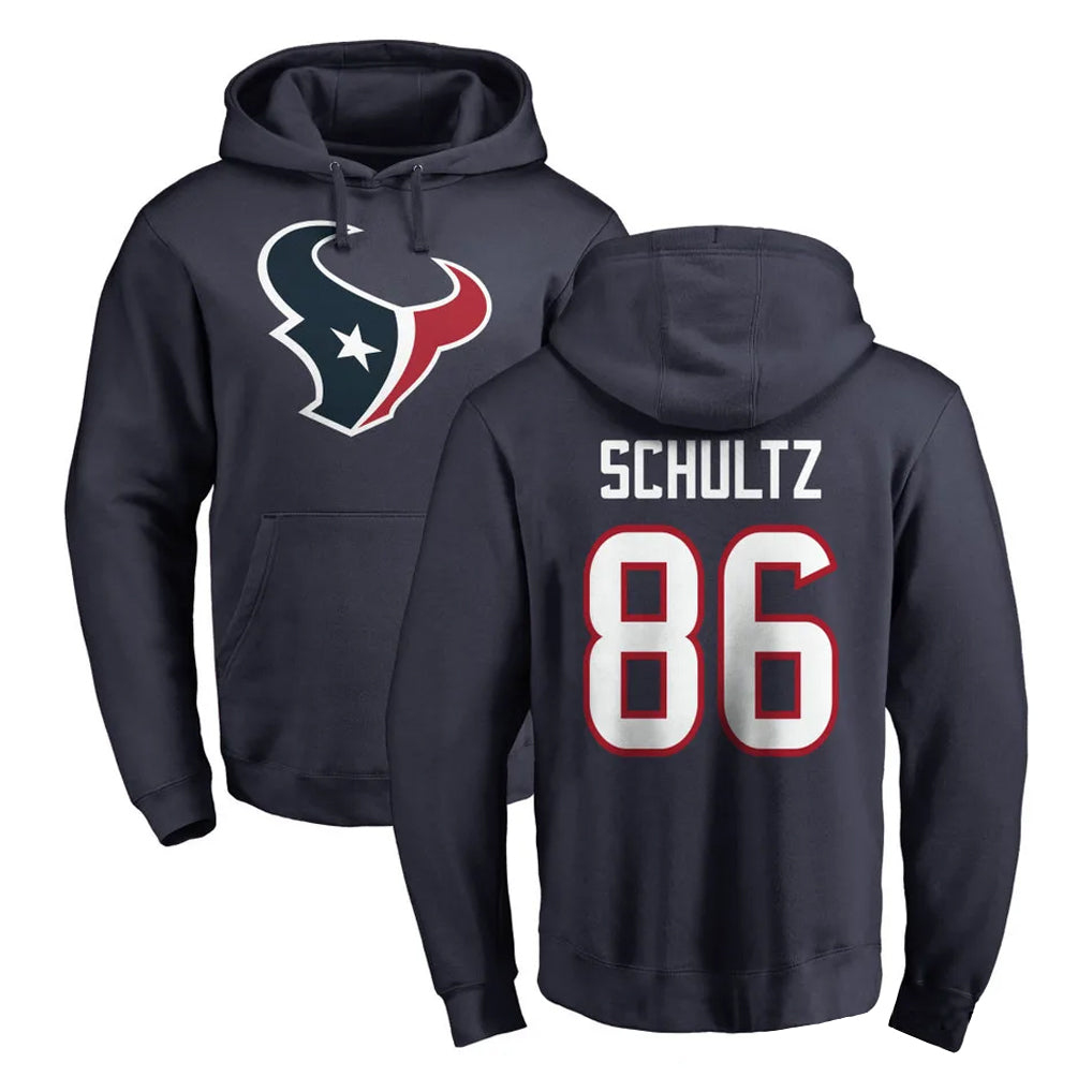 H.Texans #86 Dalton Schultz Player Navy Pro Line Pullover Hoodie Limited Game Odoa Stitched Jerseys