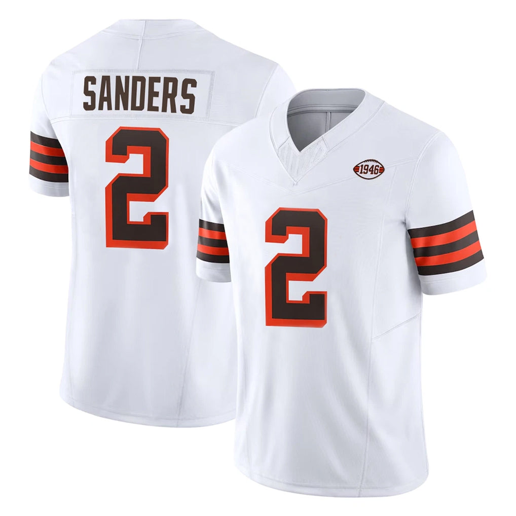 C.Browns #2 Shedeur Sanders Player White Limited Vapor F.U.S.E. Alternate Game Odoa Stitched Jerseys