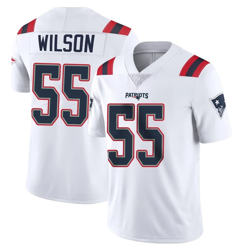 NE.Patriots #55 Jared Wilson Player White Vapor Untouchable Home Game Odoa Stitched Jerseys