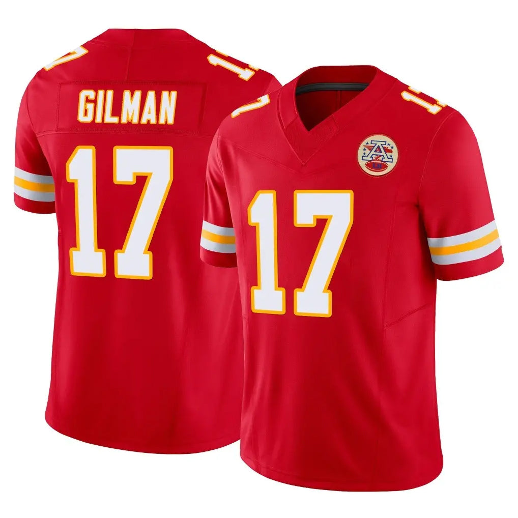 KC.Chiefs #17 Alohi Gilman Player Red Limited Vapor F.U.S.E. Home Game Odoa Stitched Jerseys