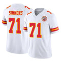 KC.Chiefs #71 Josh Simmons Player White Limited Vapor F.U.S.E. Home Game Odoa Stitched Jerseys