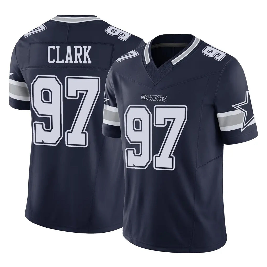 D.Cowboys #97 Kenny Clark Player Navy Limited Vapor F.U.S.E. Home Game Odoa Stitched Jerseys