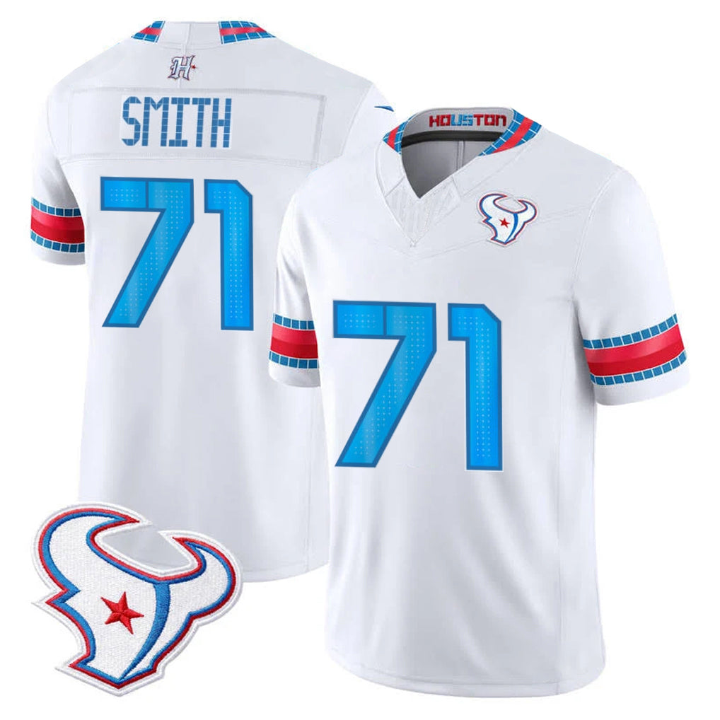 H.Texans #71 Braden Smith Player Whtie 2026 Rivalries Vapor Limited Home Game Odoa Stitched jerseys