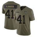 NO.Saints #41 Alvin Kamara Player Olive 2025 Salute To Service Limited Odoa Stitched Jerseys