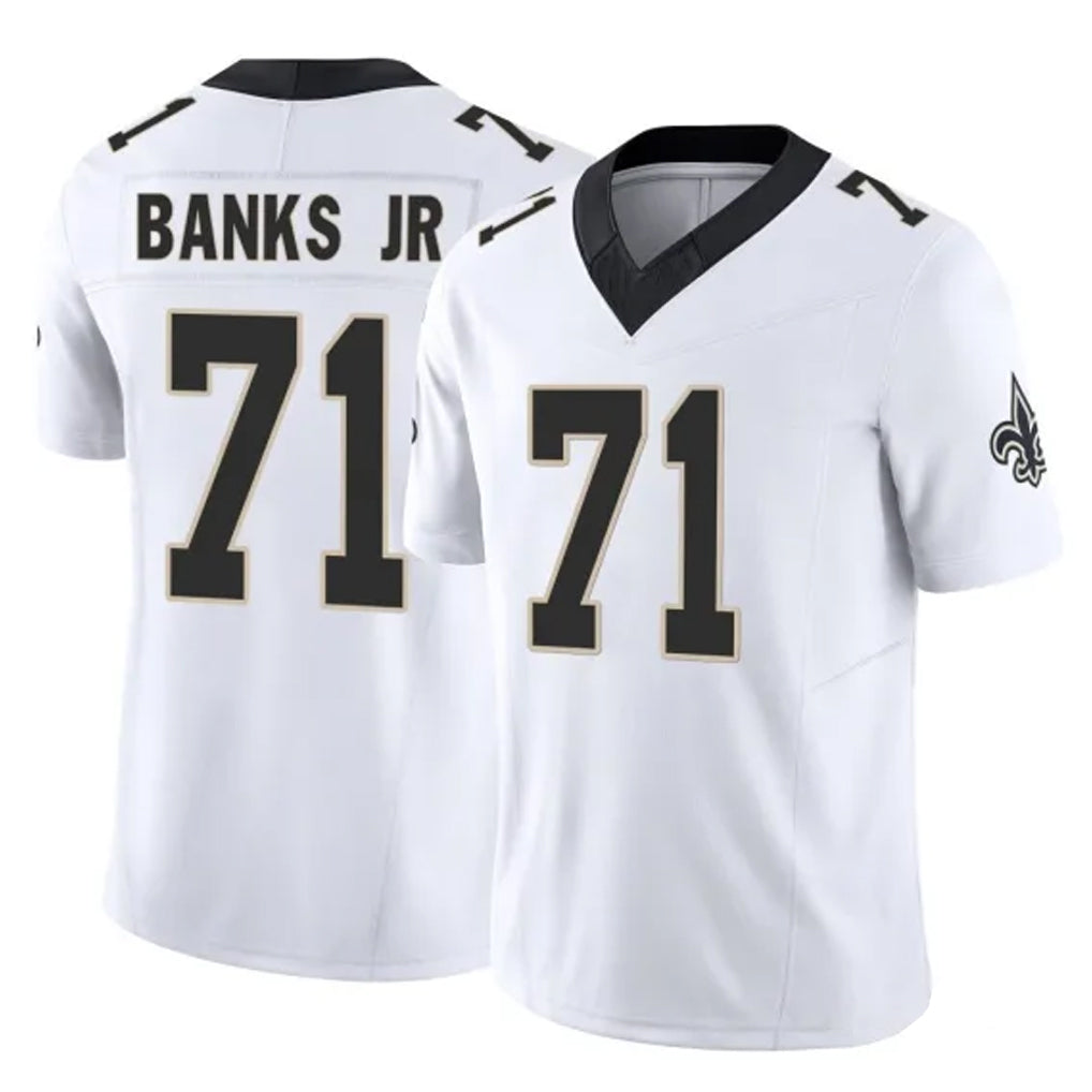 NO.Saints #71 Kelvin Banks Jr. Player White Limited Vapor F.U.S.E. Home Game Odoa Stitched Jerseys