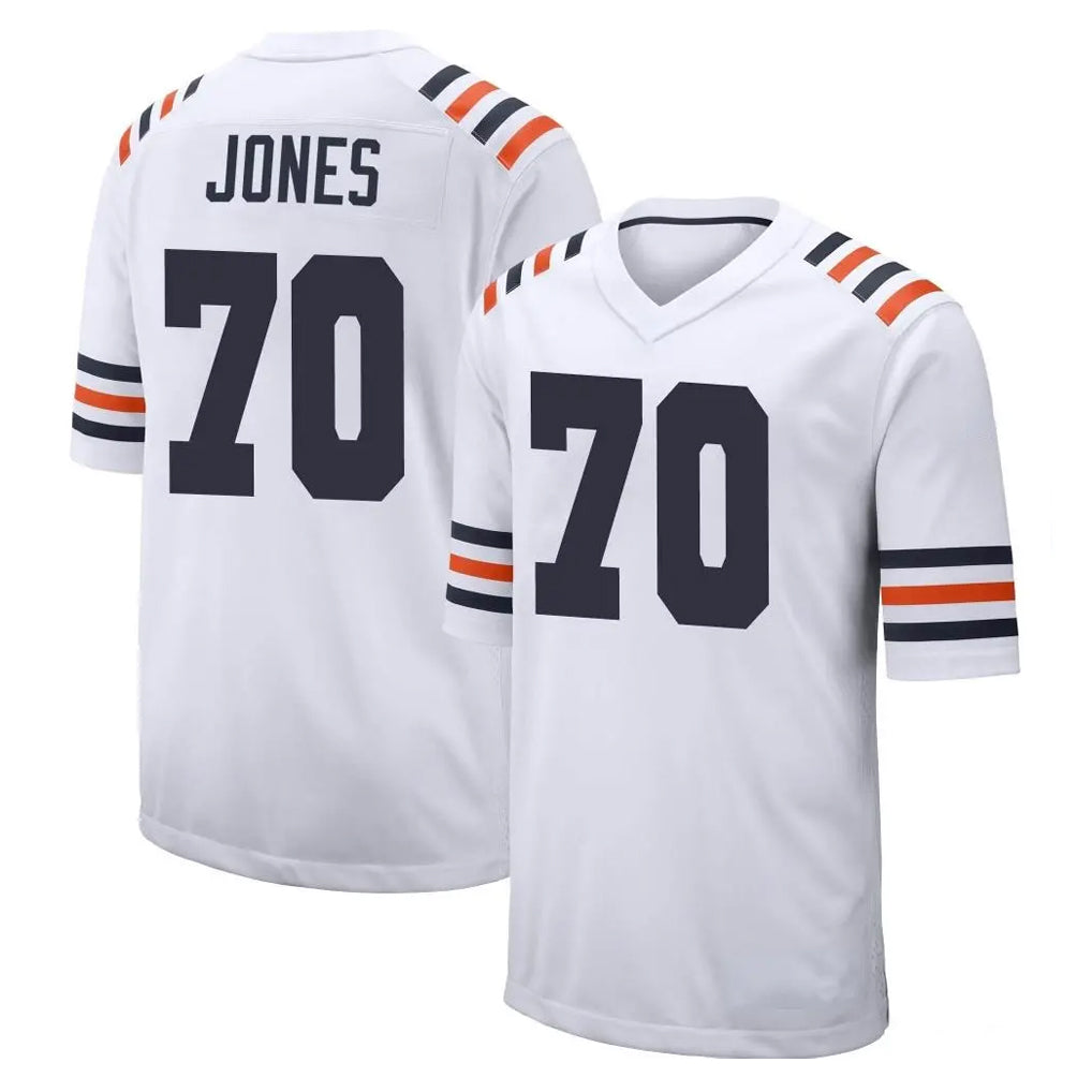 C.Bears #70 Braxton Jones Player White Classic Home Game Odoa Stitched Jerseys