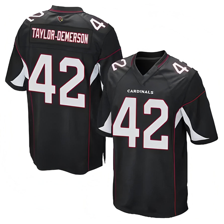 A.Cardinals #42 Dadrion Taylor-Demerson Player Black Game Odoa Stitched Jerseys