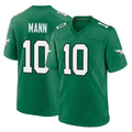 P.Eagles #10 Braden Mann Player Green Kelly Alternate Home Game Odoa Stitched Jerseys
