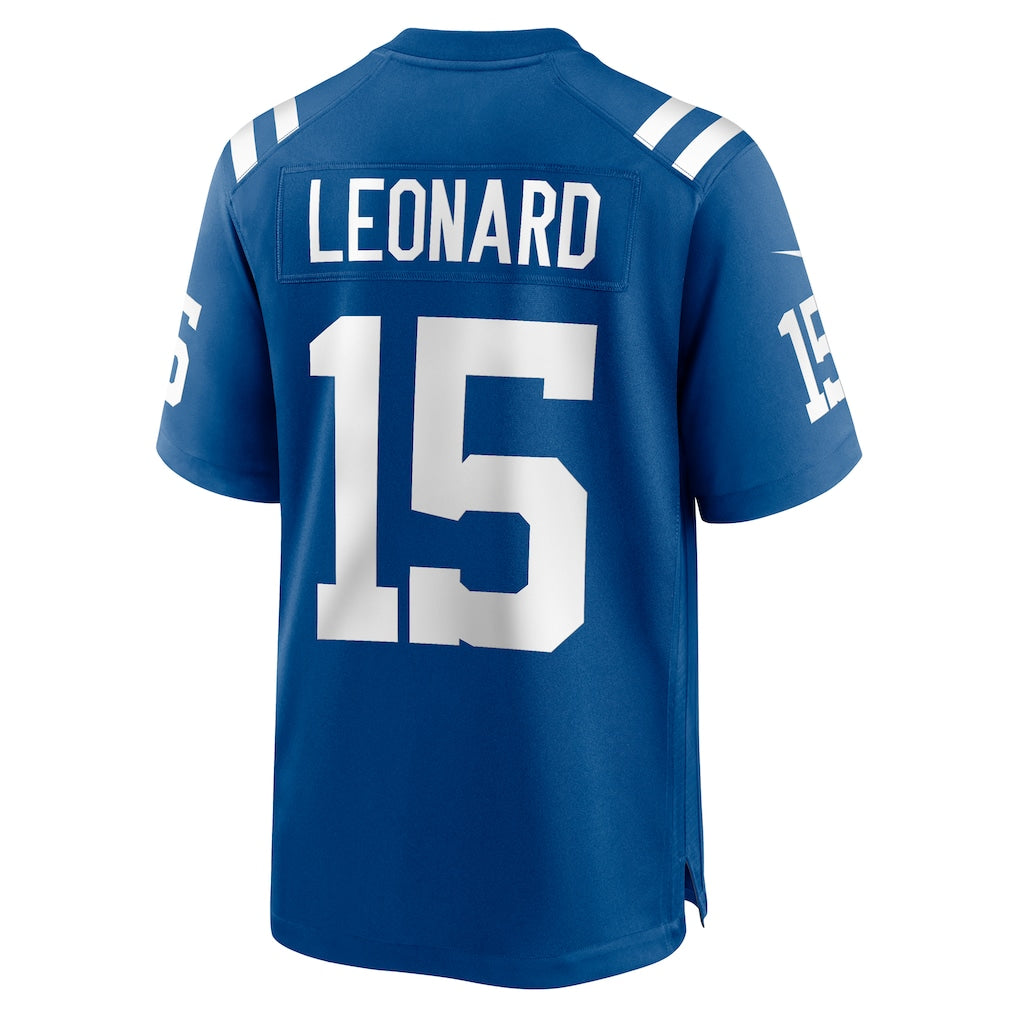 Odoa IN.Colts #15 Riley Leonard Royal Team Game Jersey