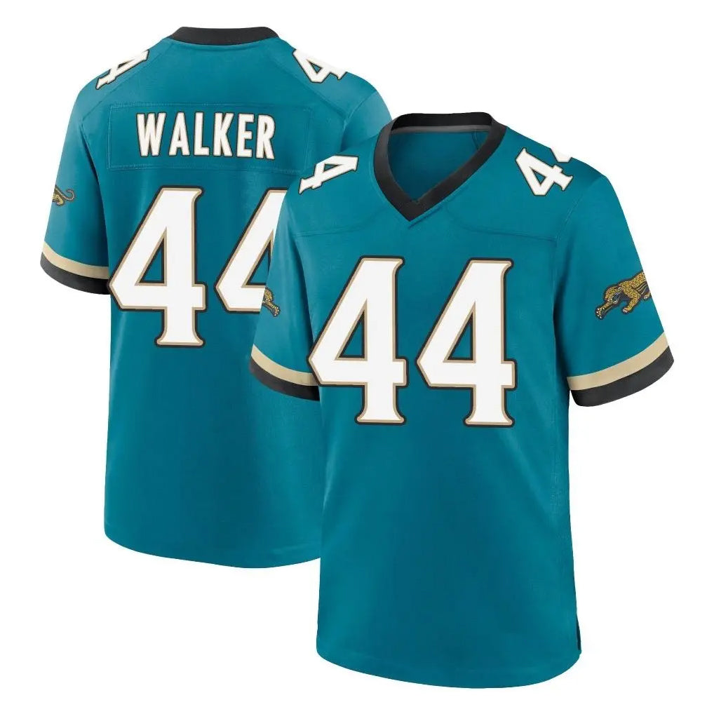 J.Jaguars #44 Travon Walker Player Teal Prowler Throwback Limited Home Game Odoa Stitched Jerseys