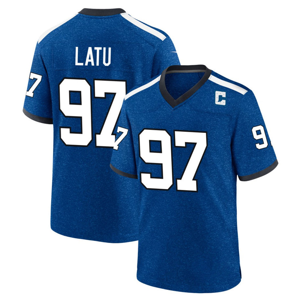 IN.Colts #97 Laiatu Latu Player Royal Alternate Indiana Nights Home Game Odoa Stitched Jerseys