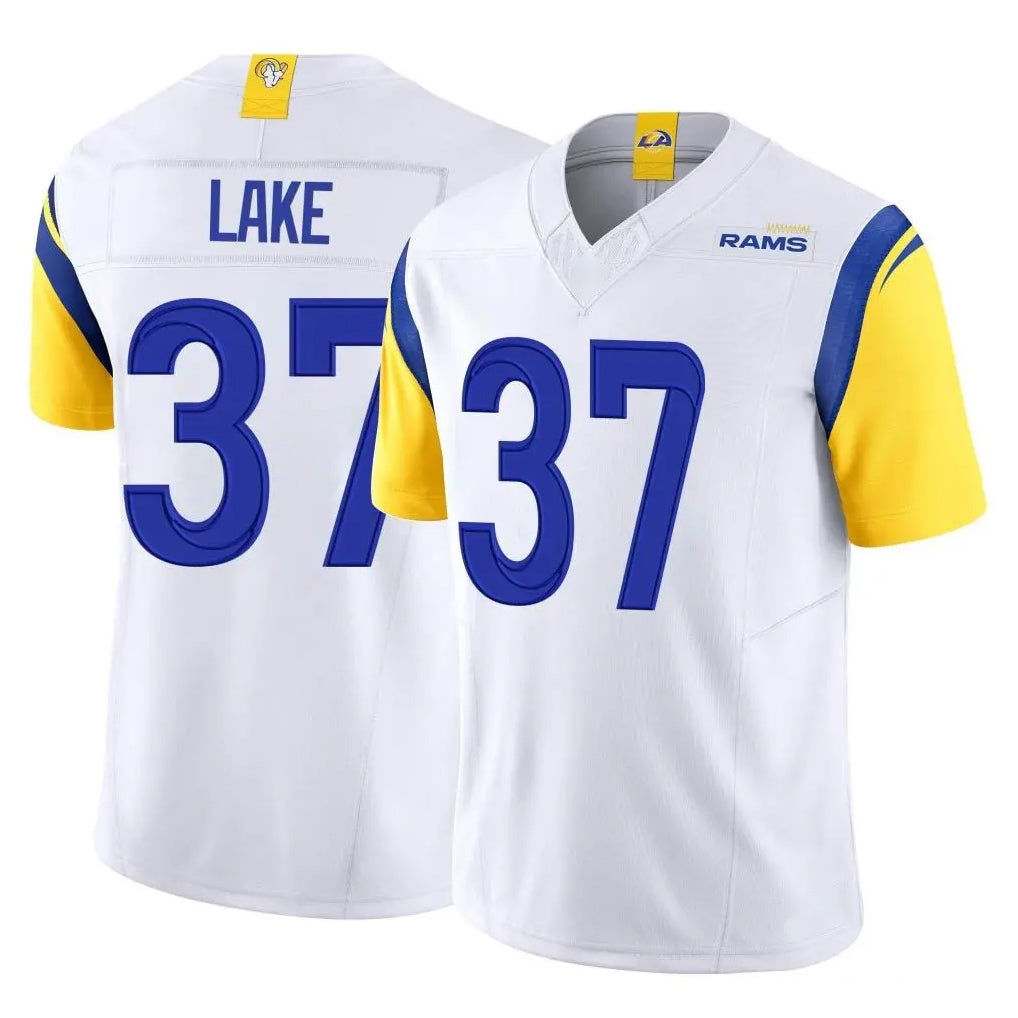 LA.Rams #37 Quentin Lake Player White Limited Vapor F.U.S.E. Home Game Odoa Stitched Jerseys