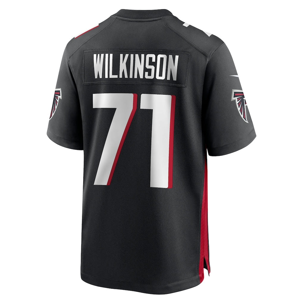 Odoa A.Falcons #71 Elijah Wilkinson Black Team Game Jersey