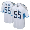 T.Titans #55 JC Latham Player White Home Game Odoa Stitched Jerseys