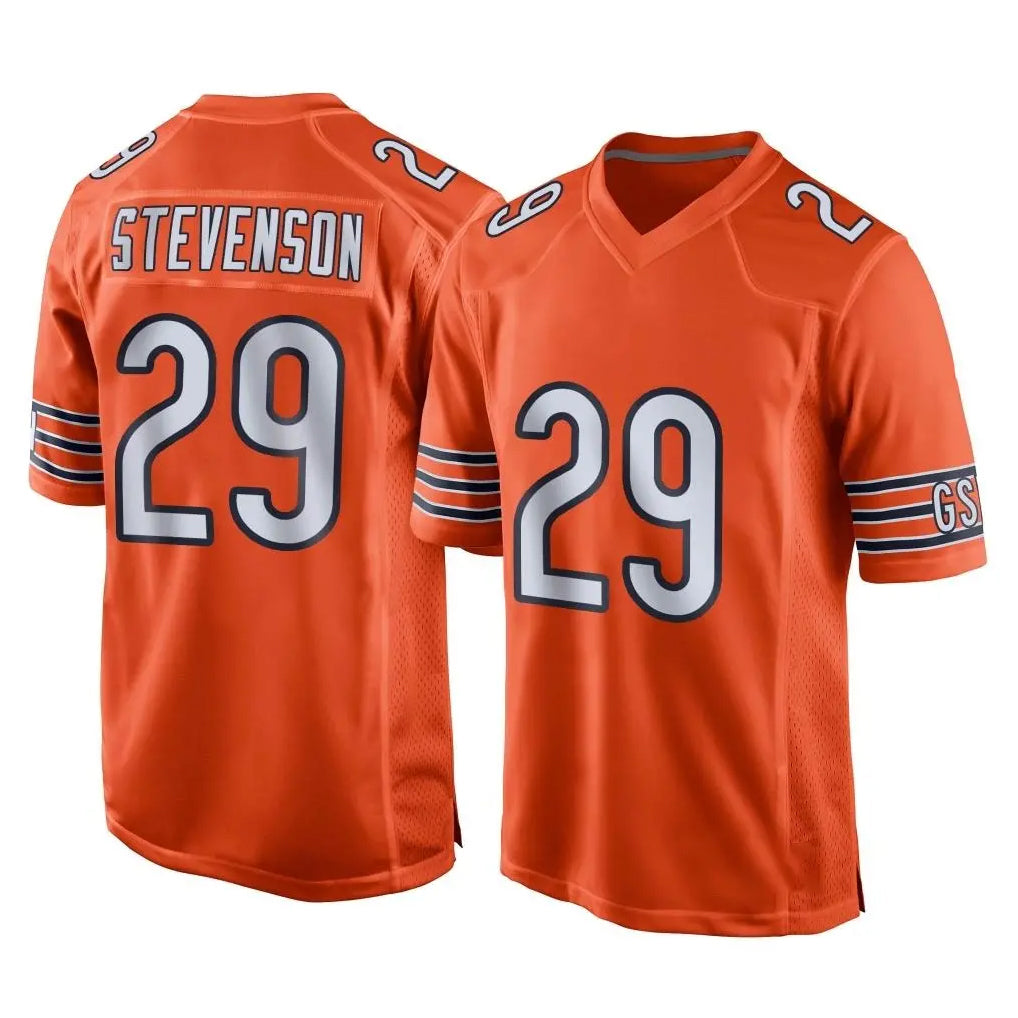 C.Bears #29 Tyrique Stevenson Player Orange Home Game Odoa Stitched Jerseys