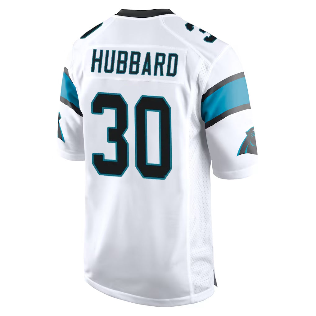 C.Panthers #30 Chuba Hubbard Player White Game Odoa Stitched Jerseys