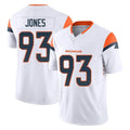D.Broncos #93 D.J. Jones Player White Limited Vapor F.U.S.E. Home Game Odoa Stitched Jerseys
