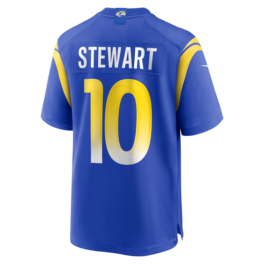 Odoa LA.Rams #10 Josaiah Stewart Royal Team Game Jersey