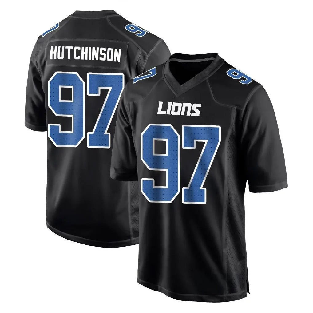 D.Lions #97 Aidan Hutchinson Player Black Fashion Home Game Odoa Stitched Jerseys