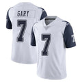 D.Cowboys #7 Rashan Gary Player White-Navy Limited Color Rush Vapor Untouchable Home Game Odoa Stitched Jerseys